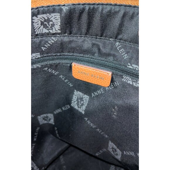 Anne Klein Womens Black & Brown Leather Tote Bag - Picture 5 of 9